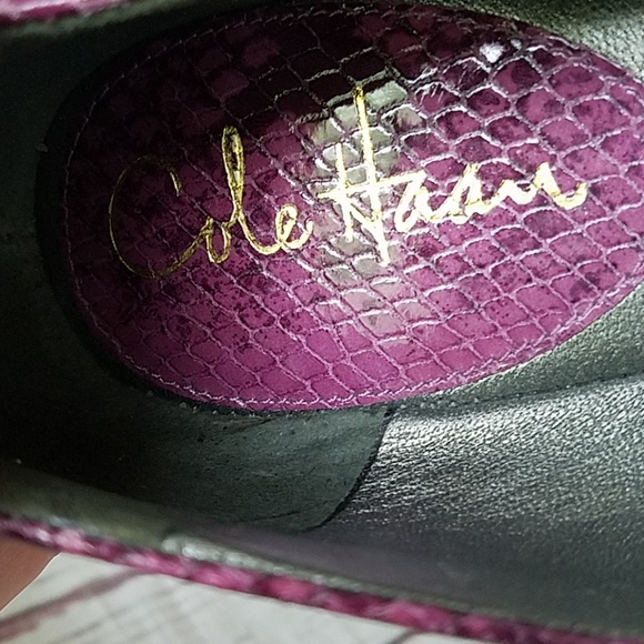 Cole Haan purple snakeskin ballet flats sz 7 - Picture 6 of 8
